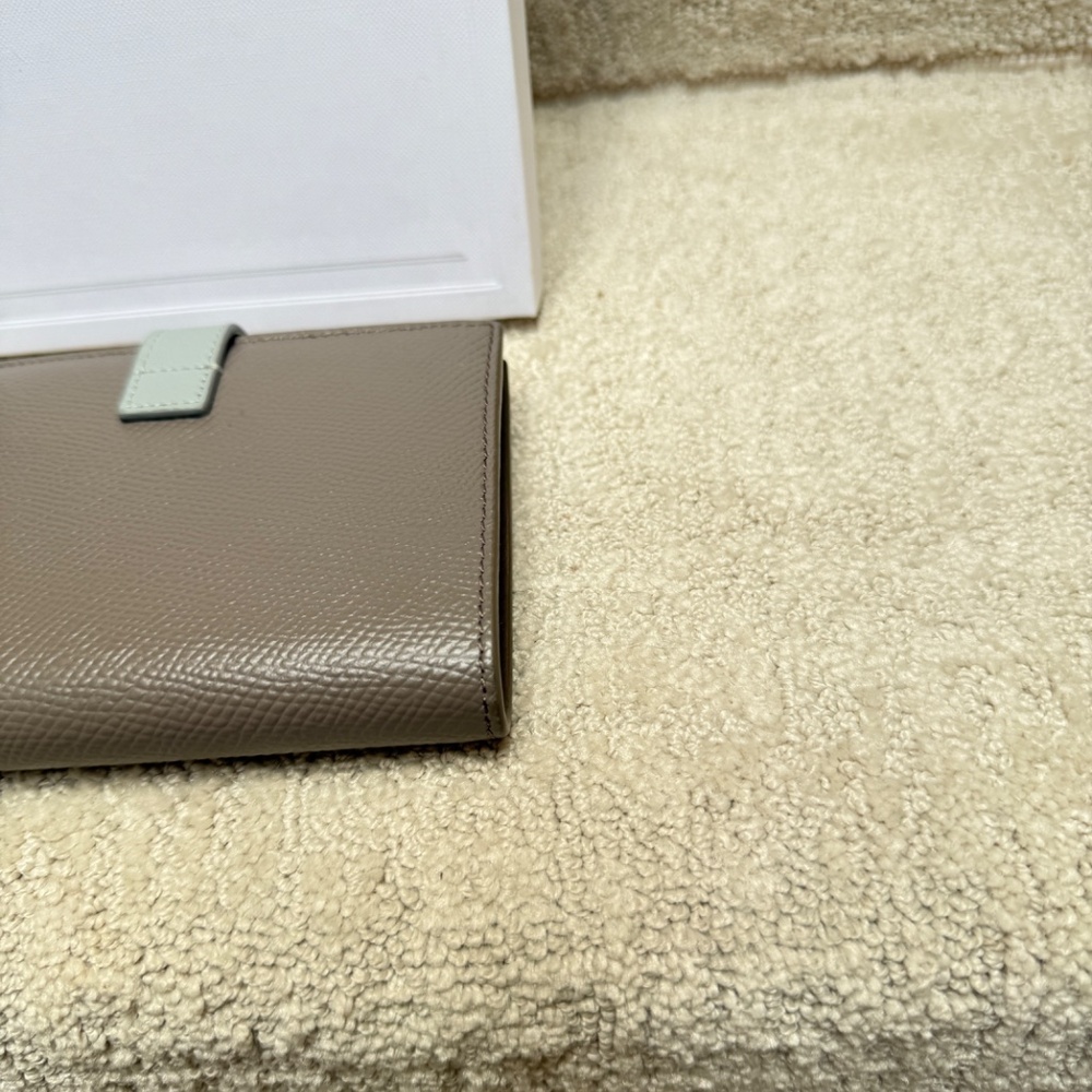 Celine Grained Calfskin Medium Multifunction Strap Wallet Pebble Mineral - Picture 9 of 9